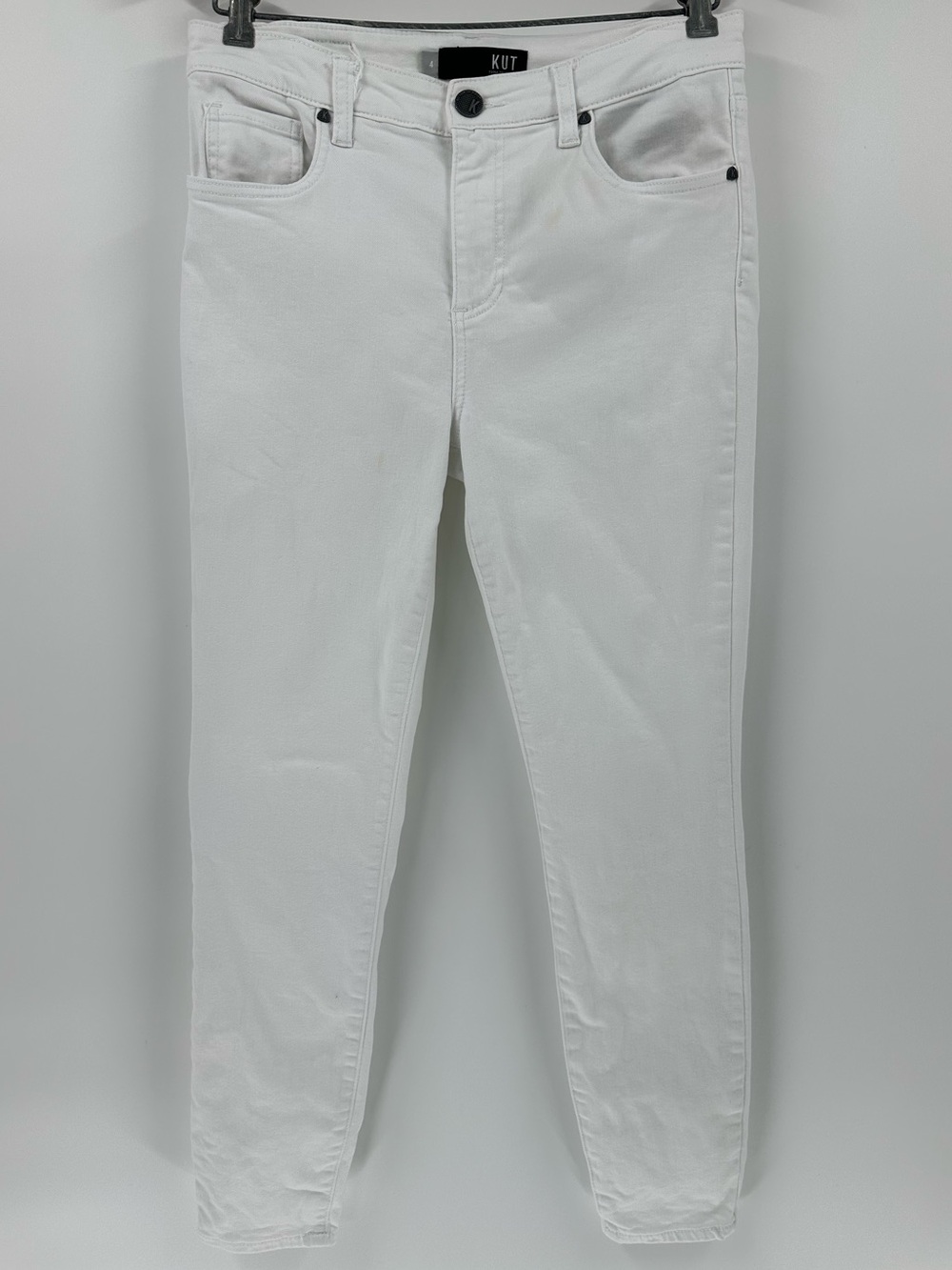 Kut from the Kloth White Donna High Rise Skinny Jeans Sz 4